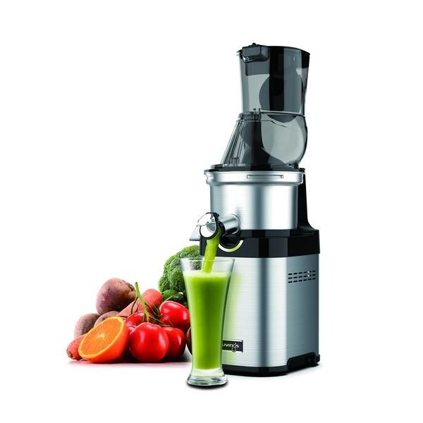 Kuvings Master Chef CS700 Commercial Cold Press Masticating Juicer pouring green juice