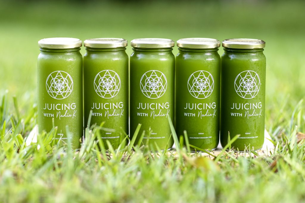 Juicing with Nadia K's 1 Day Green Juice Cleanse - 5 Juices - in nature